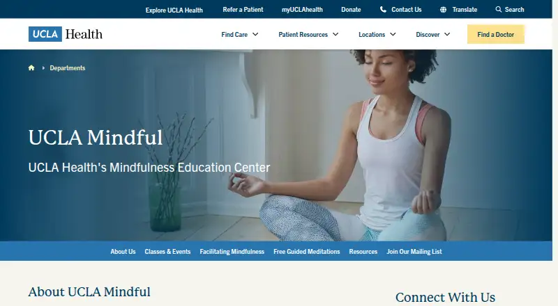 UCLA Mindful's website