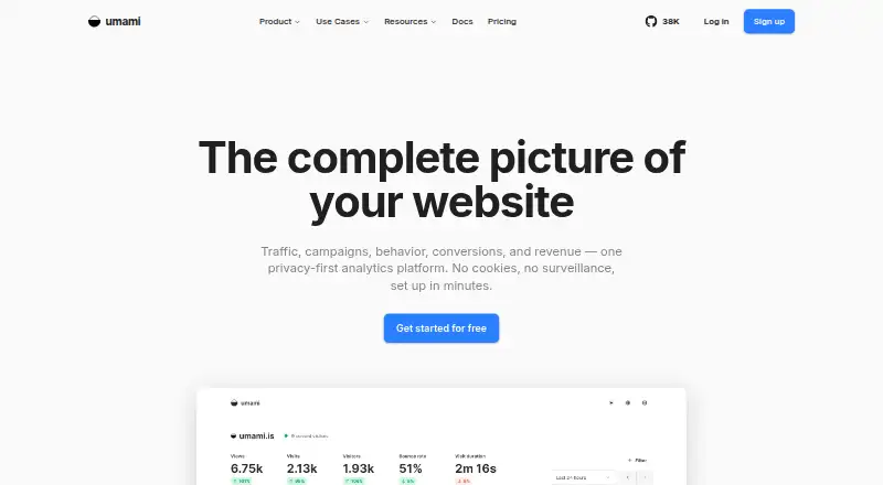 Umami's website
