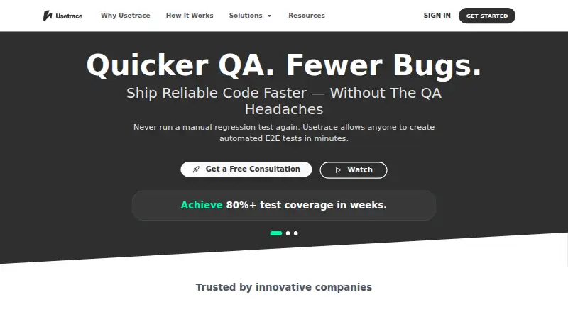 Usetrace's website