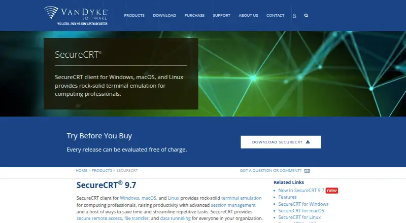SecureCRT's website