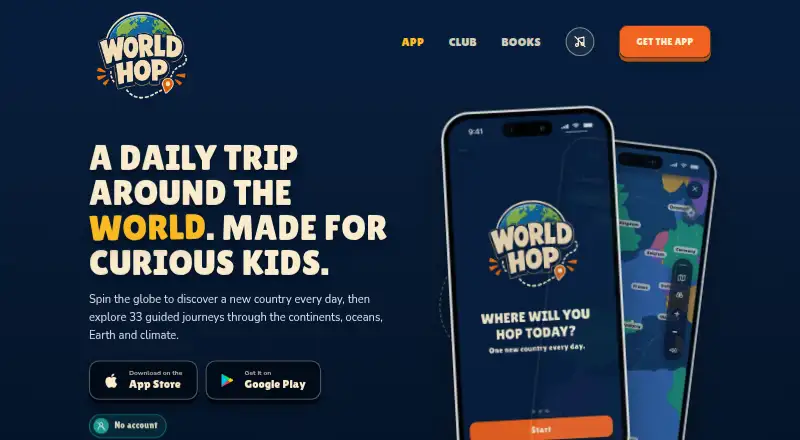 WorldHop's website