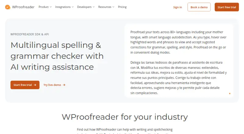 WProofreader's website