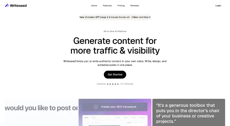 Writeseed's website