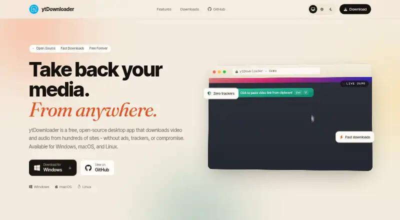 ytDownloader's website