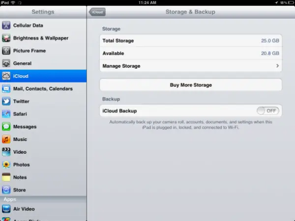 backup restore iPad data