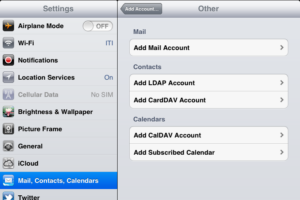 Outlook mail, calendar option