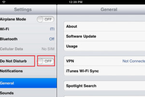 Do not disturb feature