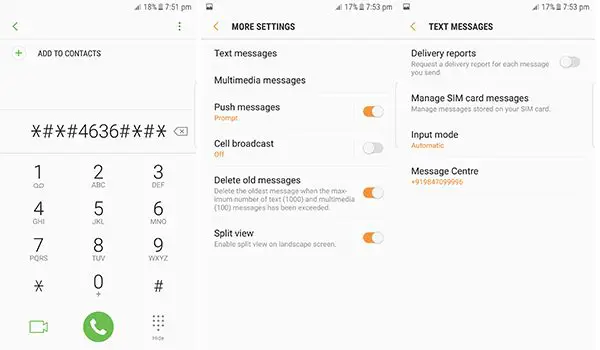 Check Message center in Android