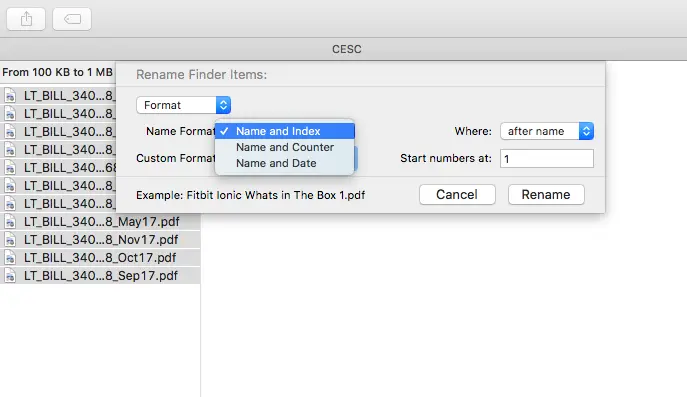 Rename Multiple Files on Mac OSX