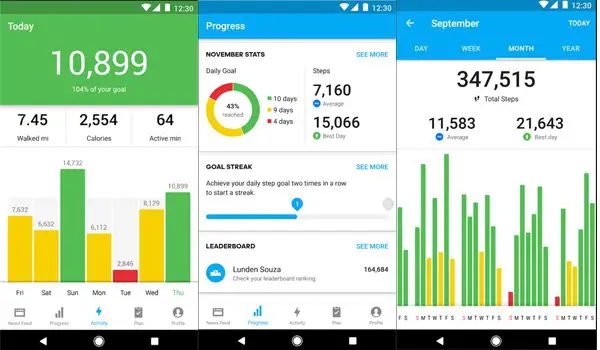 Free Pedometer apps for Android