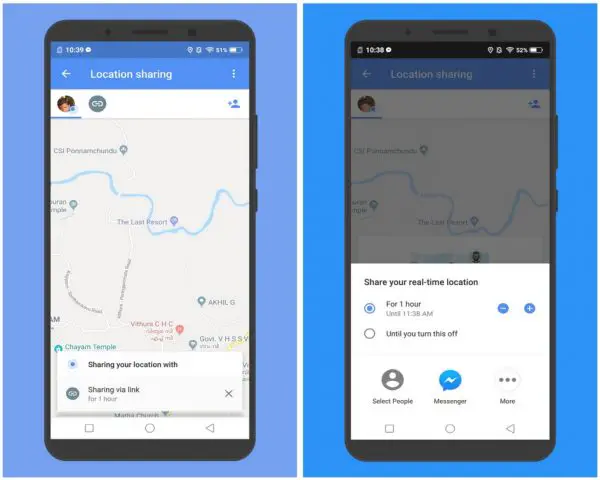 share Real-Time Location in Google Maps using Manual Mode