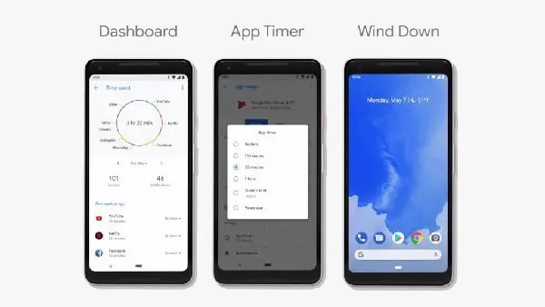 Android P Dashboard, App Timer, and Wind Down