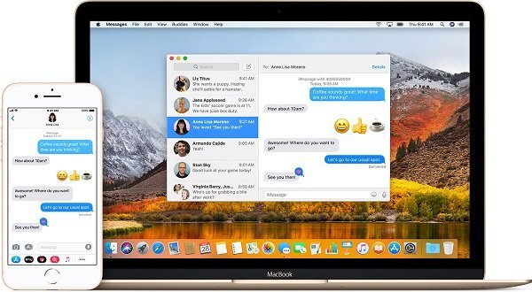 how to connect iphone texts to macbook