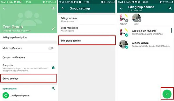 Bulk Edit Group Admins in WhatsApp