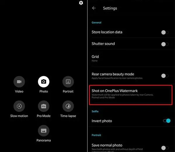 How to add shot on OnePlus watermark