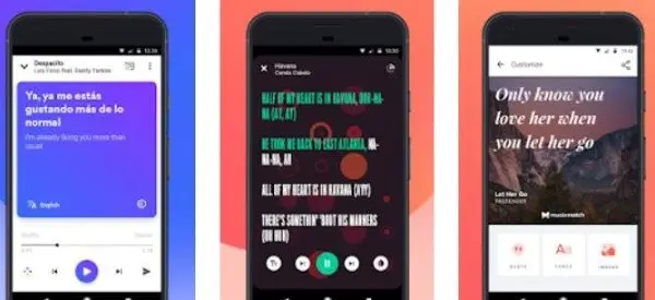 Musixmatch lyrics app for Android