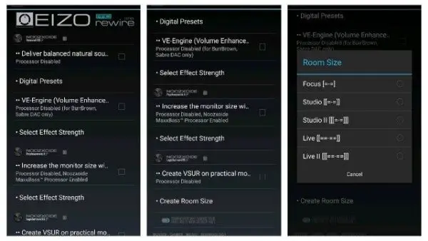 Install and open Noozxoid EIZO-rewire PRO app on your Android phone