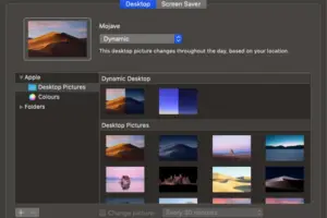 enable Dynamic Desktop in macOS Mojave