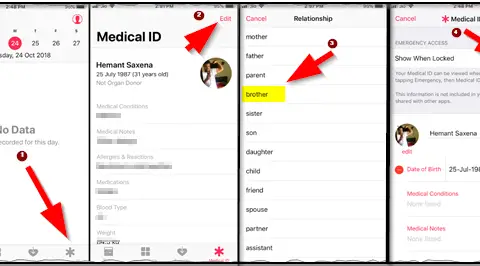 Medical ID on iPhone