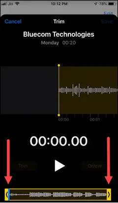 Time voice memos in iPhone