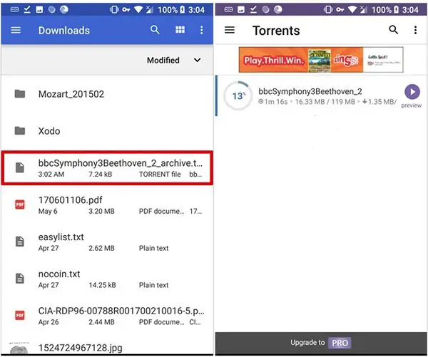 torrent download in android