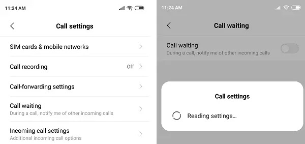 Call forwarding settings MI phone with MIUI
