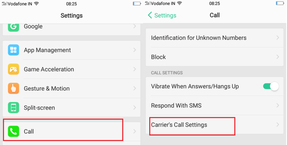 Activate call forwarding & waiting in Oppo Phones