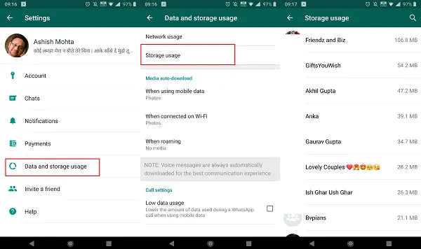 Delete individual files types from WhatsApp Chat