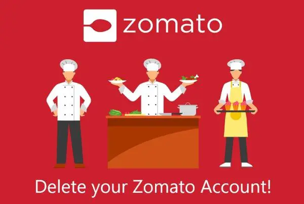 delete or deactivate Zomato account