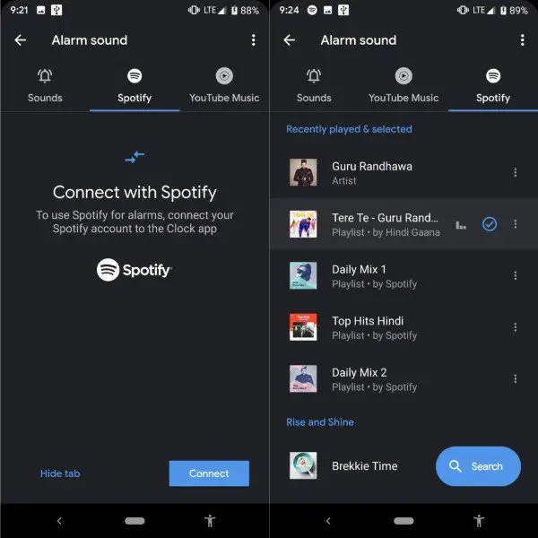How to use Spotify or YouTube Music in Alarm Clock App (2)