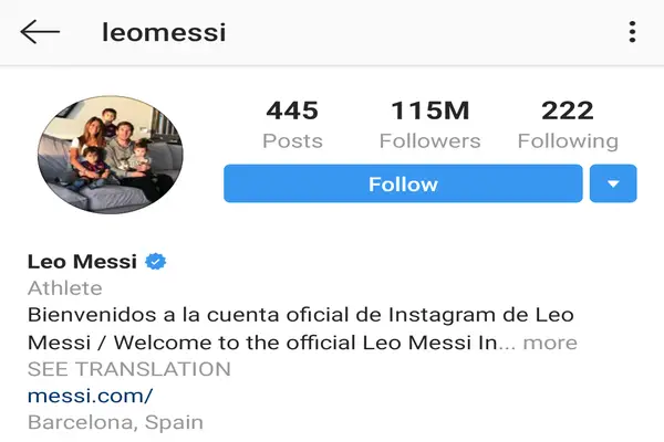 @leomessi (Lionel Messi)