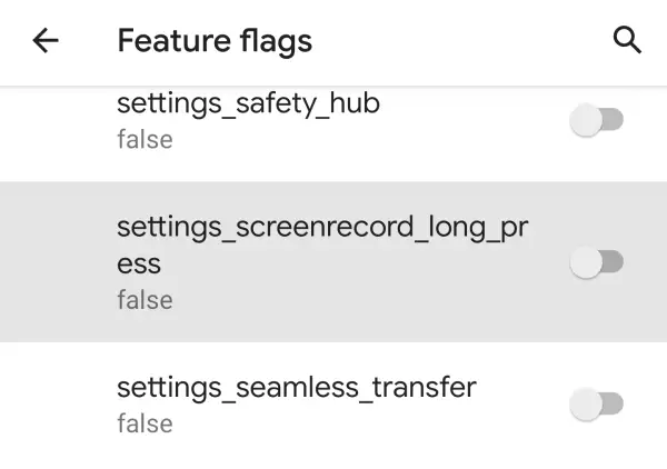 Screen recorder setting Android Q