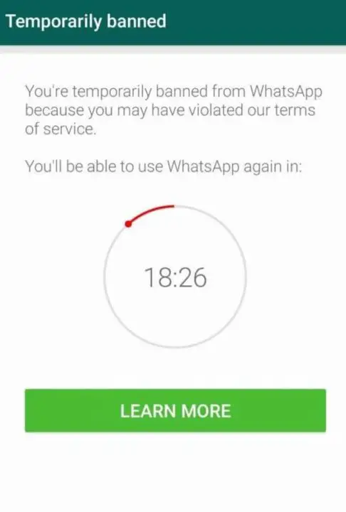  unban from WhatsApp
