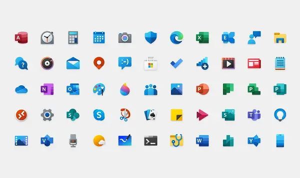 Microsoft icon Set 2020