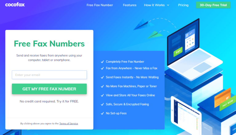 Cocofax homepage
