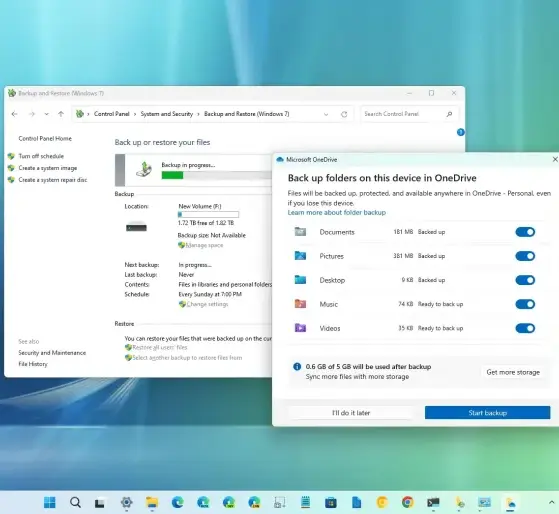 How to schedule folder backup without software in windows