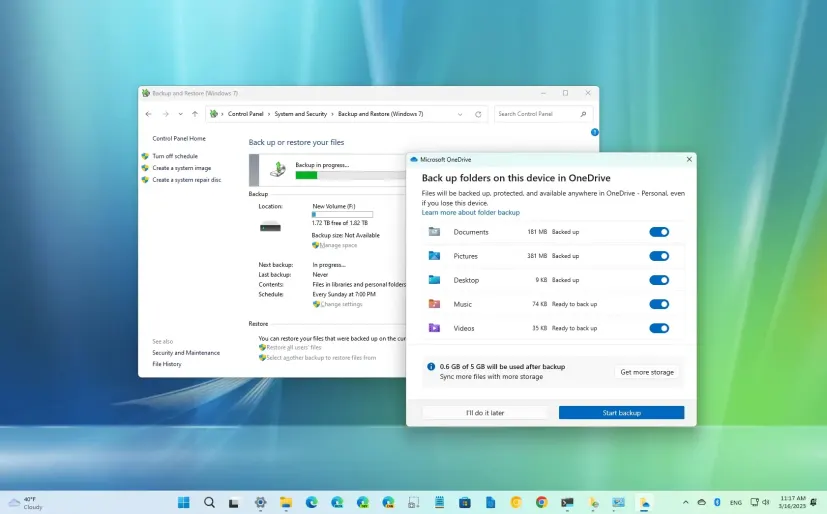 How to schedule folder backup without software in windows